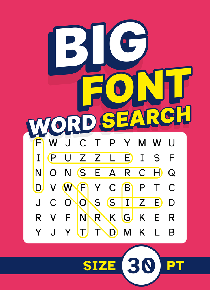 Big Font Word Search book cover, 30pt size